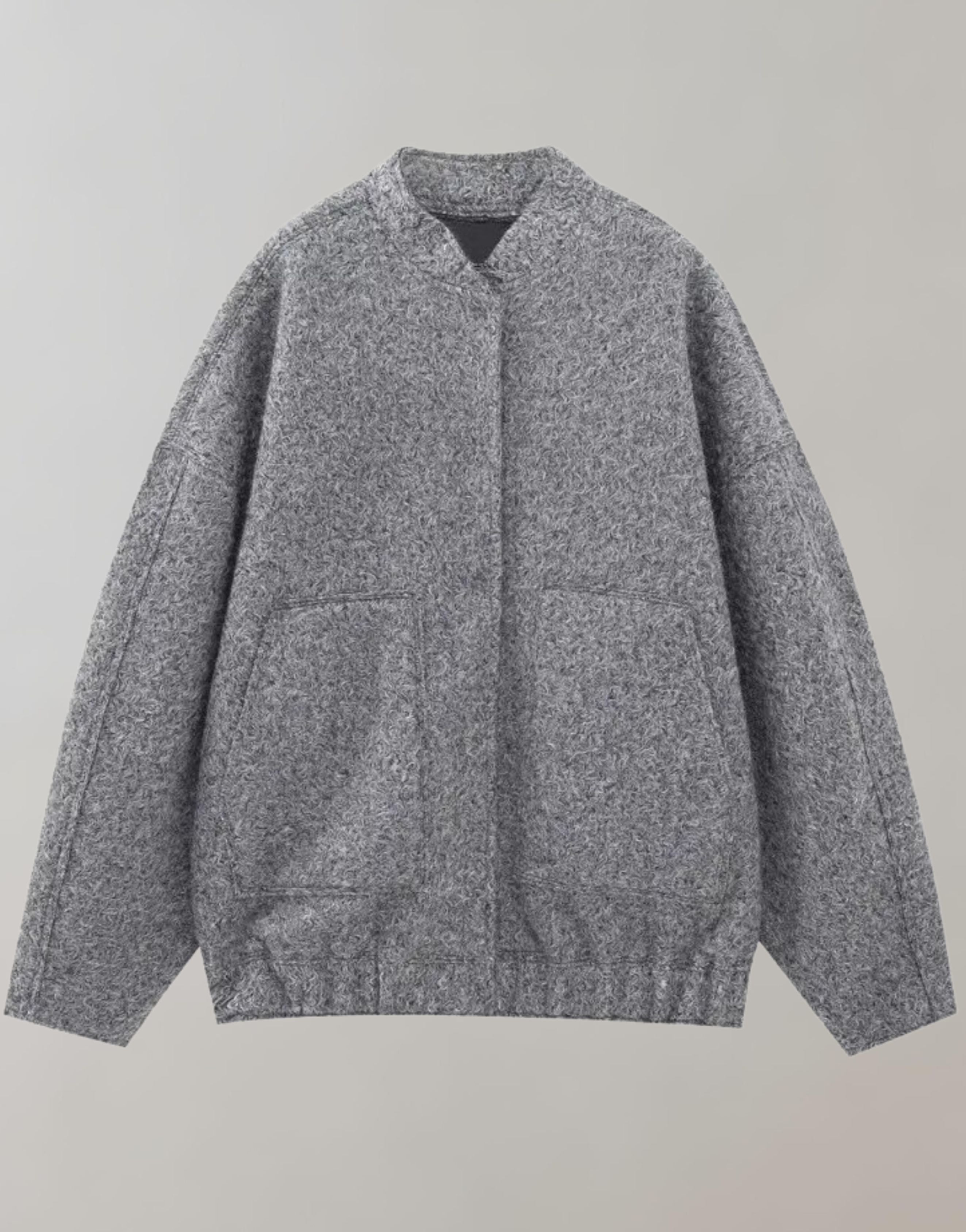 Oversized Bomber Jacket | Casual | Buttoned | Oversized Jacket | Women's Jacket-Myra Lina