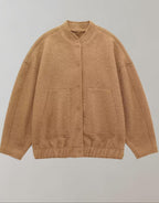Oversized Bomber Jacket | Casual | Buttoned | Oversized Jacket | Women's Jacket-Myra Lina