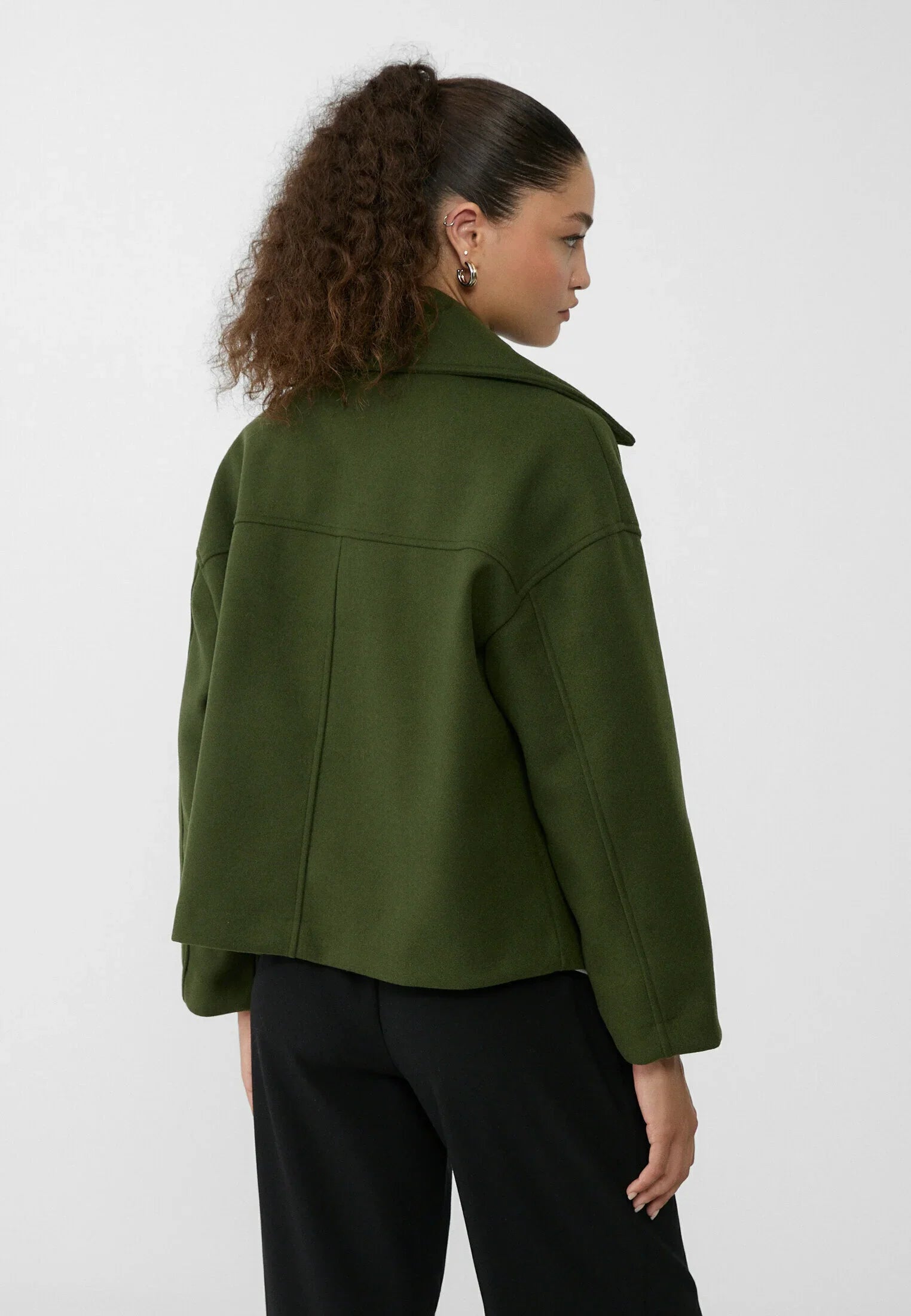 Oversized Jacket – Double-Breasted – Autumn – Short Trench Jacket – Women's Jacket-Myra Lina