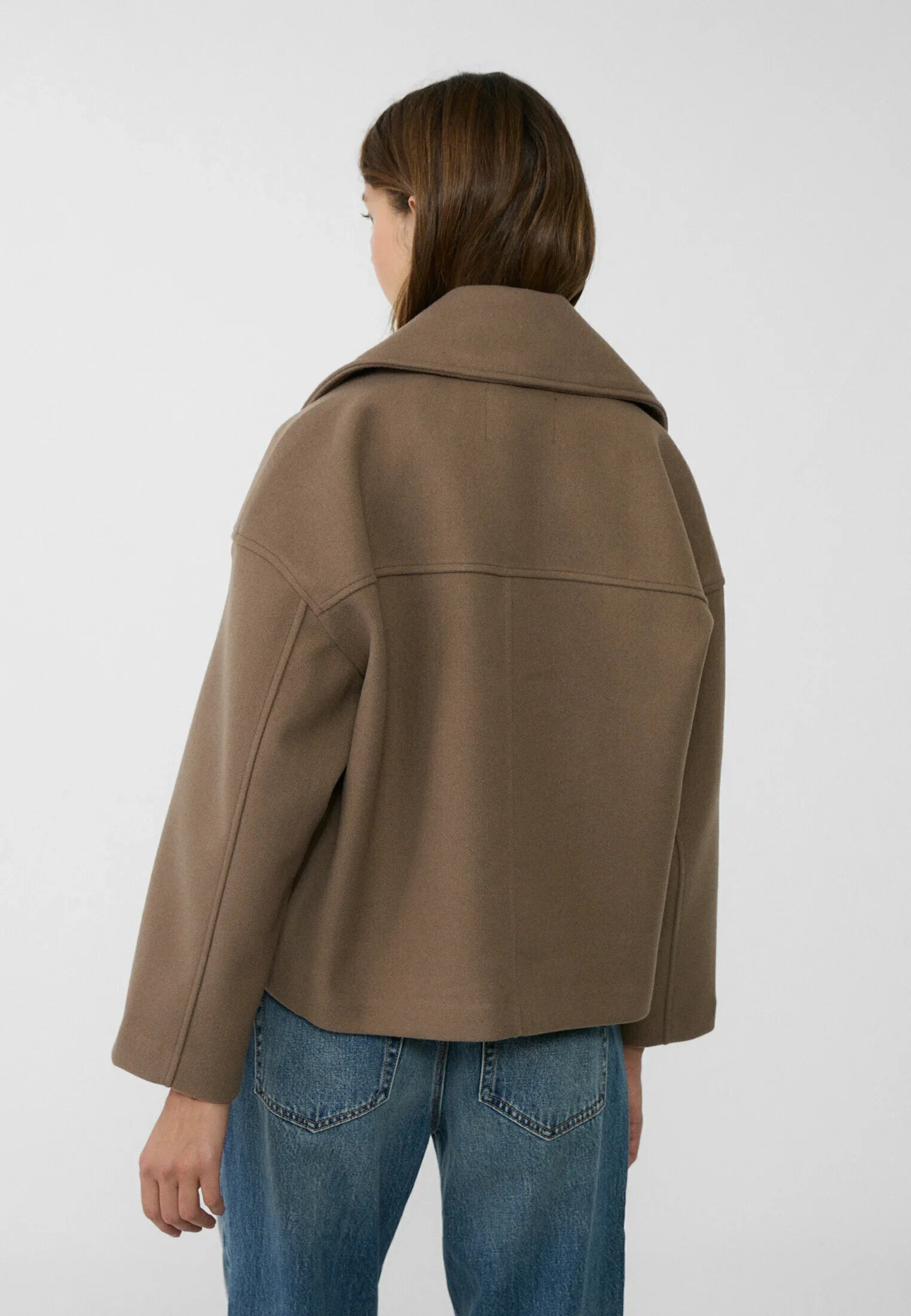 Oversized Jacket – Double-Breasted – Autumn – Short Trench Jacket – Women's Jacket-Myra Lina