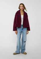 Oversized Jacket – Double-Breasted – Autumn – Short Trench Jacket – Women's Jacket-Myra Lina