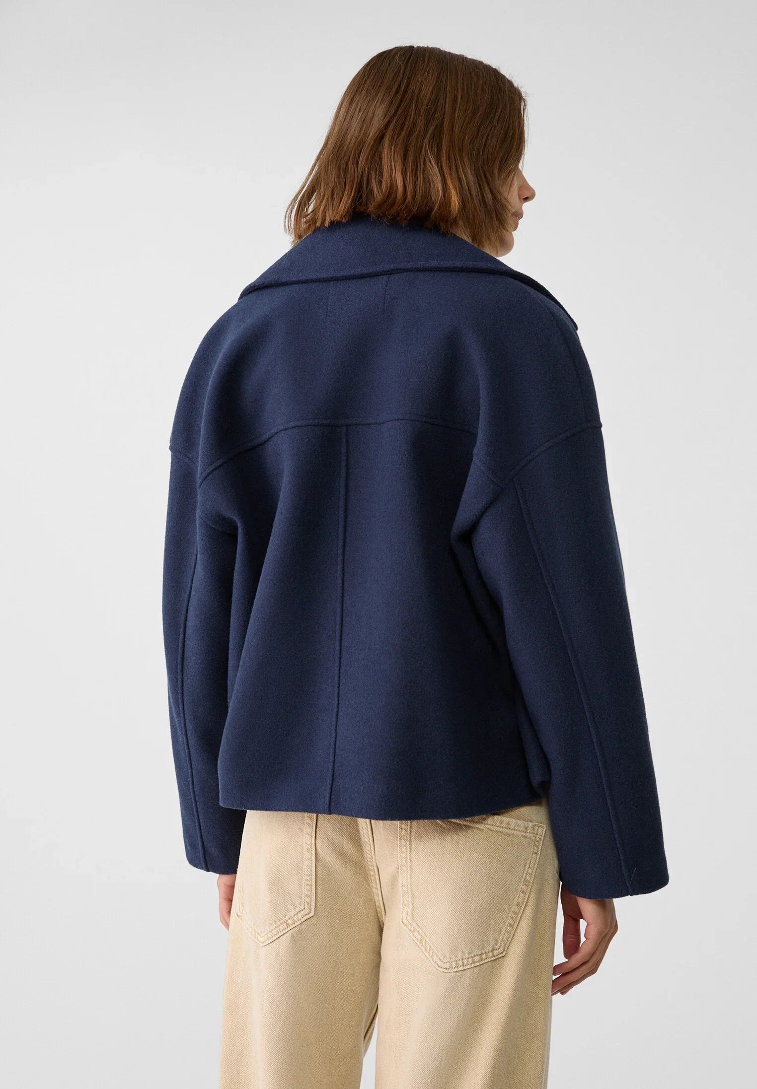 Oversized Jacket – Double-Breasted – Autumn – Short Trench Jacket – Women's Jacket-Myra Lina