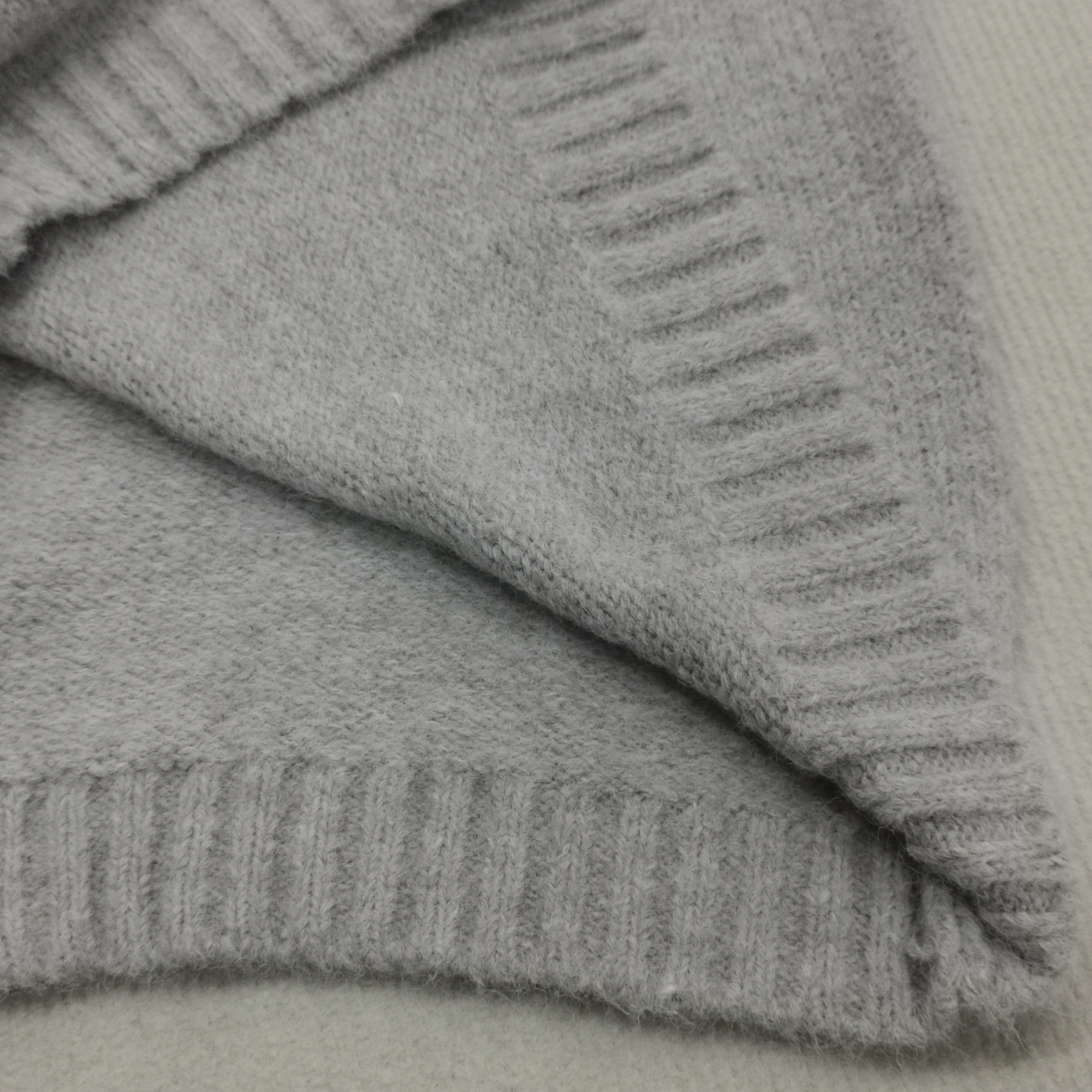 Oversized Sweater – Light Grey Loose-Fit Chunky Knit Sweater for Women-Myra Lina