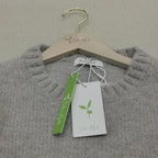 Oversized Sweater – Light Grey Loose-Fit Chunky Knit Sweater for Women-Myra Lina