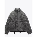 Padded Jacket – Warm Quilted Zip-Up Oversized Jacket for Women-Myra Lina