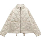 Padded Jacket – Warm Quilted Zip-Up Oversized Jacket for Women-Myra Lina