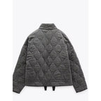 Padded Jacket – Warm Quilted Zip-Up Oversized Jacket for Women-Myra Lina