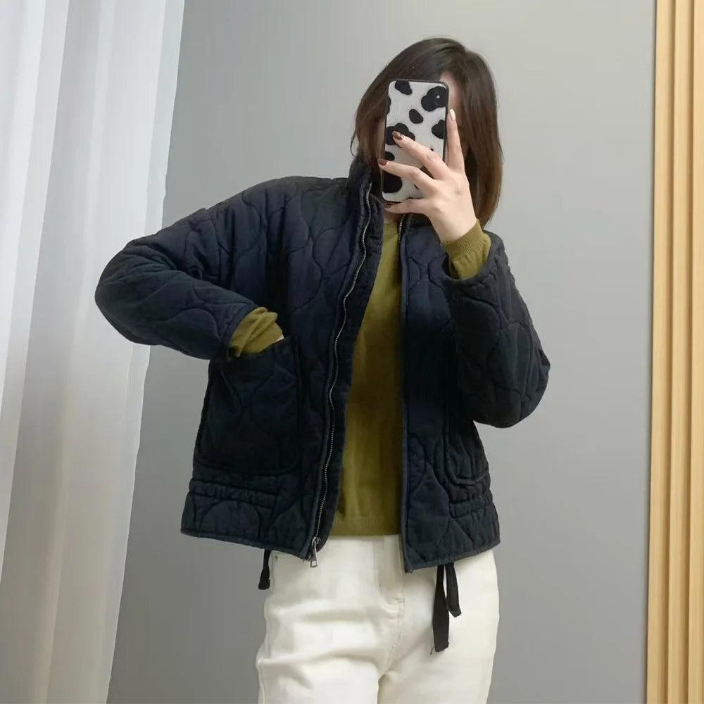 Padded Jacket – Warm Quilted Zip-Up Oversized Jacket for Women-Myra Lina