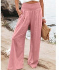 Palazzo Pants – Women's Linen Pants with High Waist and Wide Legs-Myra Lina