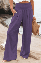 Palazzo Pants – Women's Linen Pants with High Waist and Wide Legs-Myra Lina