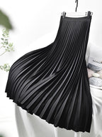 Pleated Skirt | High Waist | Elegant | Midi Skirt | Women's Skirt-Myra Lina