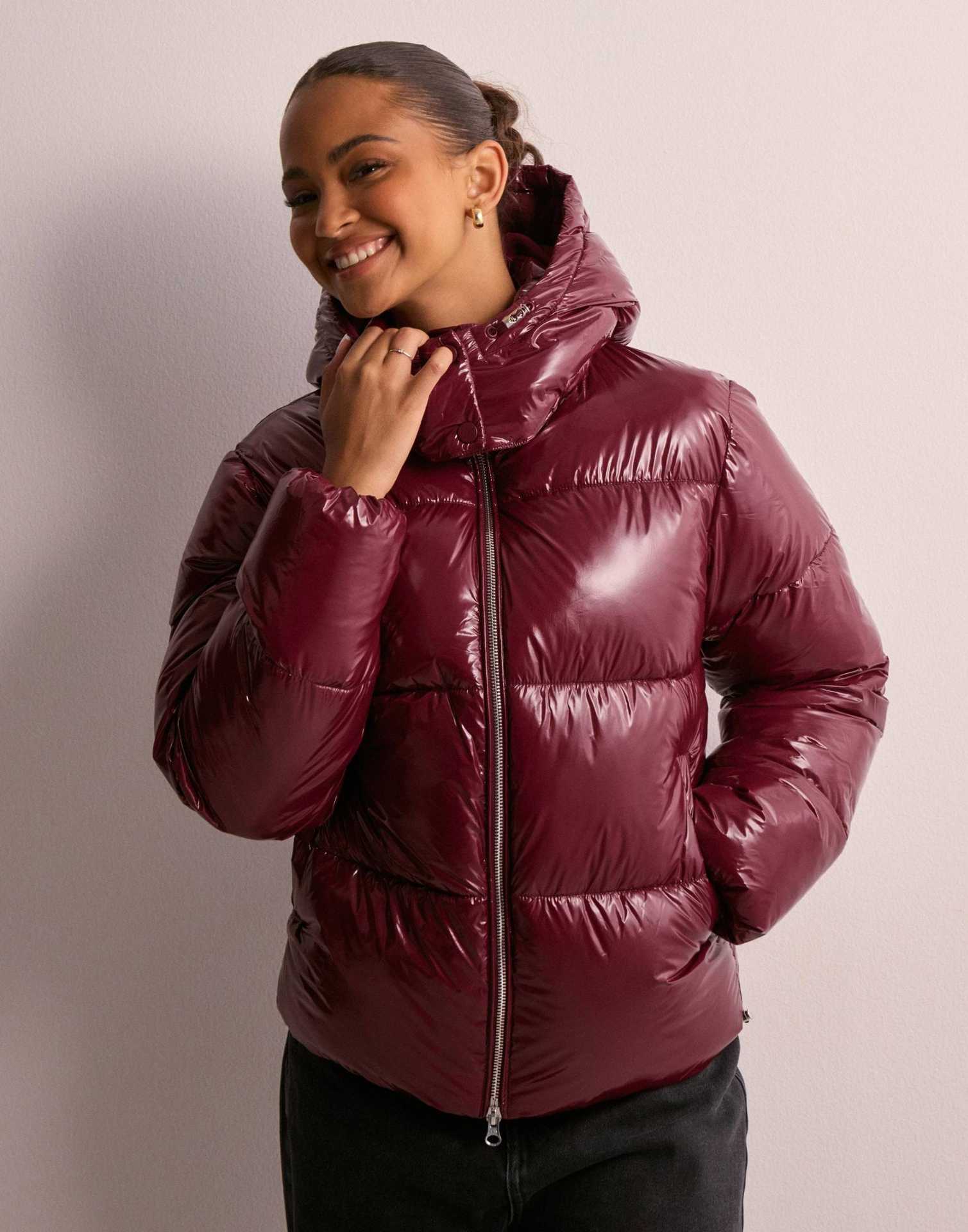 Puffer Jacket – Warm Glossy Hooded Puffer Jacket – Women's Winter Jacket-Myra Lina