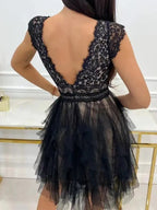 Ruffle Summer Dress | Open Back | Romantic Occasion Dress-Myra Lina