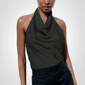 Satin Top – Elegant – Party – Halter Top – Women's Top-Myra Lina