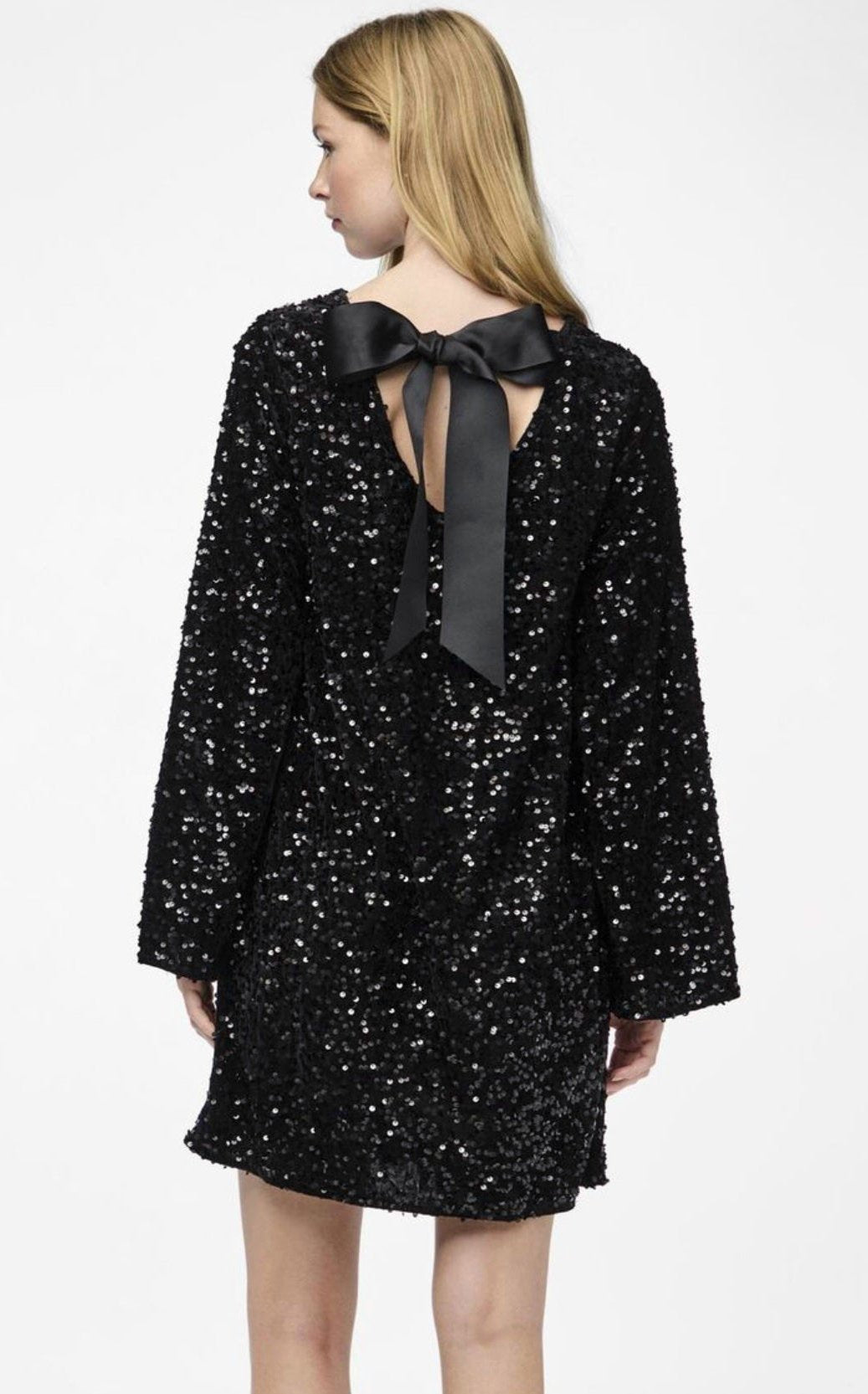 Sequin Dress – Long Sleeve Sparkling Mini Dress for Women's Party Wear-Myra Lina