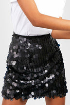 Sequin Skirt – Glittery – High Waist – Mini Skirt – Party Skirt-Myra Lina