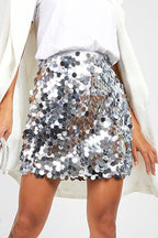 Sequin Skirt – Glittery – High Waist – Mini Skirt – Party Skirt-Myra Lina