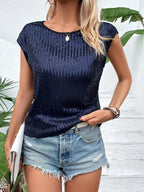 Sequin Top | Sleeveless Glitter Blouse | Party Glamour-Myra Lina