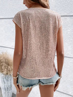 Sequin Top | Sleeveless Glitter Blouse | Party Glamour-Myra Lina