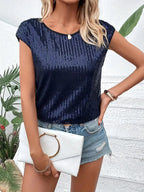 Sequin Top | Sleeveless Glitter Blouse | Party Glamour-Myra Lina