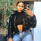 Short Puffer Jacket – Cropped Zip-Up Winter Puffer Jacket for Women-Myra Lina