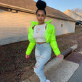 Short Puffer Jacket – Cropped Zip-Up Winter Puffer Jacket for Women-Myra Lina