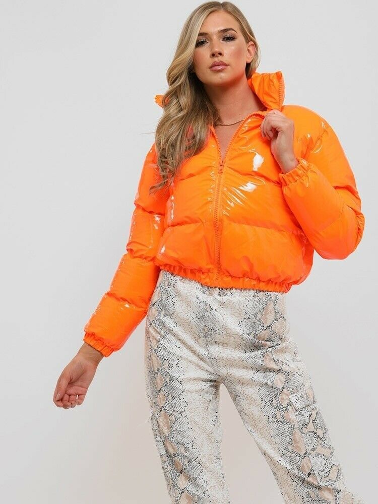 Short Puffer Jacket – Cropped Zip-Up Winter Puffer Jacket for Women-Myra Lina
