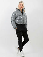 Short Puffer Jacket – Cropped Zip-Up Winter Puffer Jacket for Women-Myra Lina