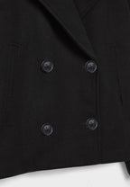Short Trench Coat – Double-Breasted Short Trench Jacket with Loose Fit for Women-Myra Lina