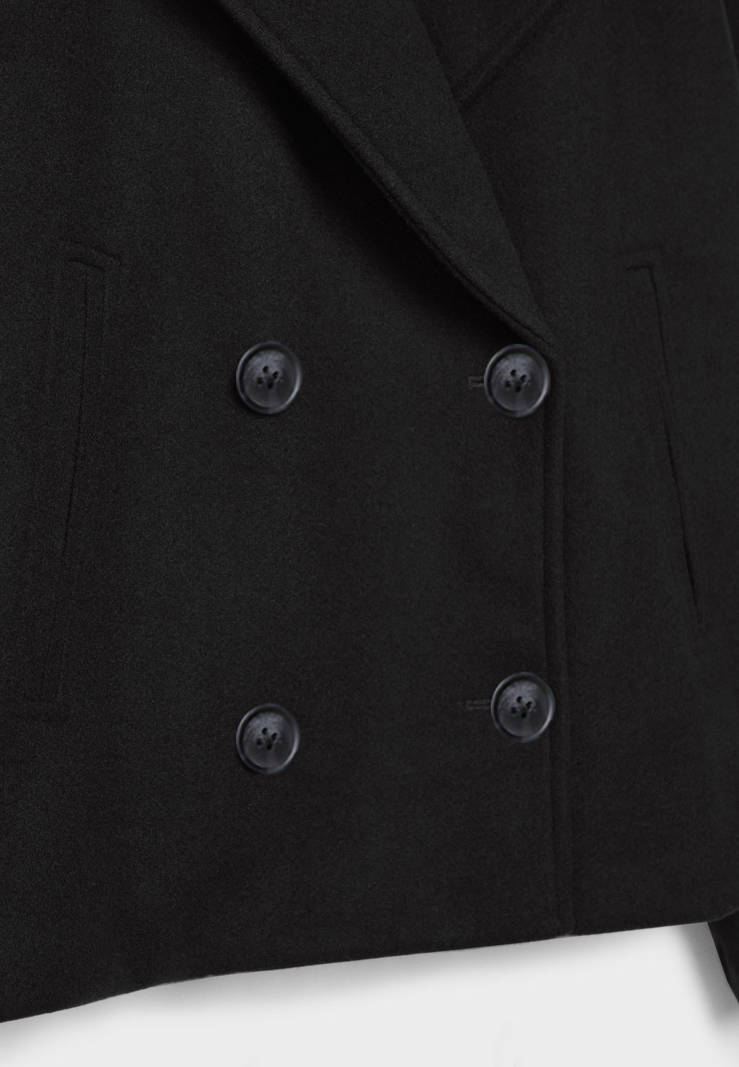 Short Trench Coat – Double-Breasted Short Trench Jacket with Loose Fit for Women-Myra Lina