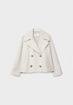 Short Trench Coat – Double-Breasted Short Trench Jacket with Loose Fit for Women-Myra Lina