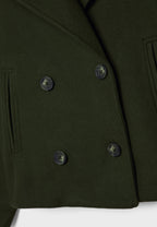Short Trench Coat – Double-Breasted Short Trench Jacket with Loose Fit for Women-Myra Lina