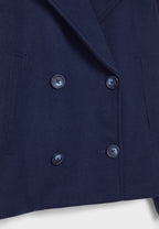 Short Trench Coat – Double-Breasted Short Trench Jacket with Loose Fit for Women-Myra Lina