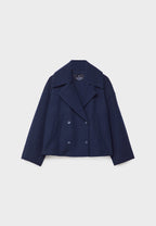 Short Trench Coat – Double-Breasted Short Trench Jacket with Loose Fit for Women-Myra Lina