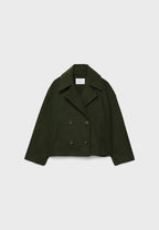 Short Trench Coat – Double-Breasted Short Trench Jacket with Loose Fit for Women-Myra Lina