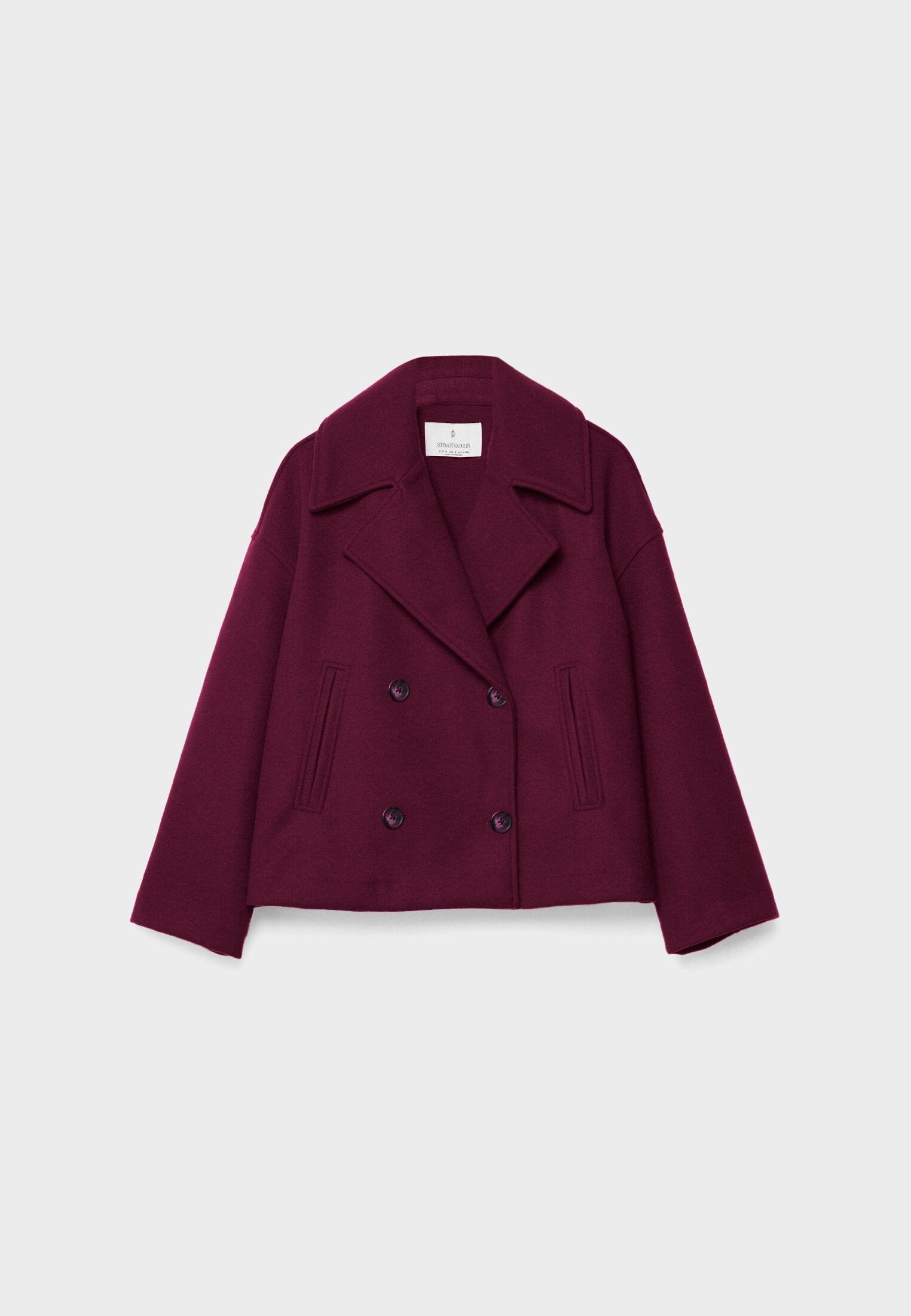 Short Trench Coat – Double-Breasted Short Trench Jacket with Loose Fit for Women-Myra Lina