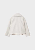 Short Trench Coat – Double-Breasted Short Trench Jacket with Loose Fit for Women-Myra Lina