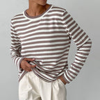 Striped Sweater | Lightweight | Oversized Long Sleeve | Women's Sweaters-Myra Lina