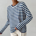 Striped Sweater | Lightweight | Oversized Long Sleeve | Women's Sweaters-Myra Lina
