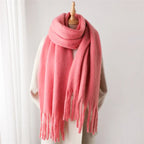 Thick Scarf | Large | Tassels | Winter Scarf | Women's Scarves-Myra Lina