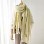 Thick Scarf | Large | Tassels | Winter Scarf | Women's Scarves-Myra Lina
