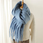 Thick Scarf | Large | Tassels | Winter Scarf | Women's Scarves-Myra Lina
