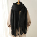 Thick Scarf | Large | Tassels | Winter Scarf | Women's Scarves-Myra Lina