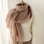 Thick Scarf | Large | Tassels | Winter Scarf | Women's Scarves-Myra Lina