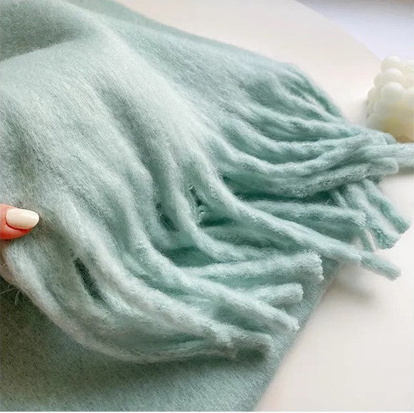 Thick Scarf – Thick Wool Cashmere-Style Scarf for Women for Winter-Myra Lina