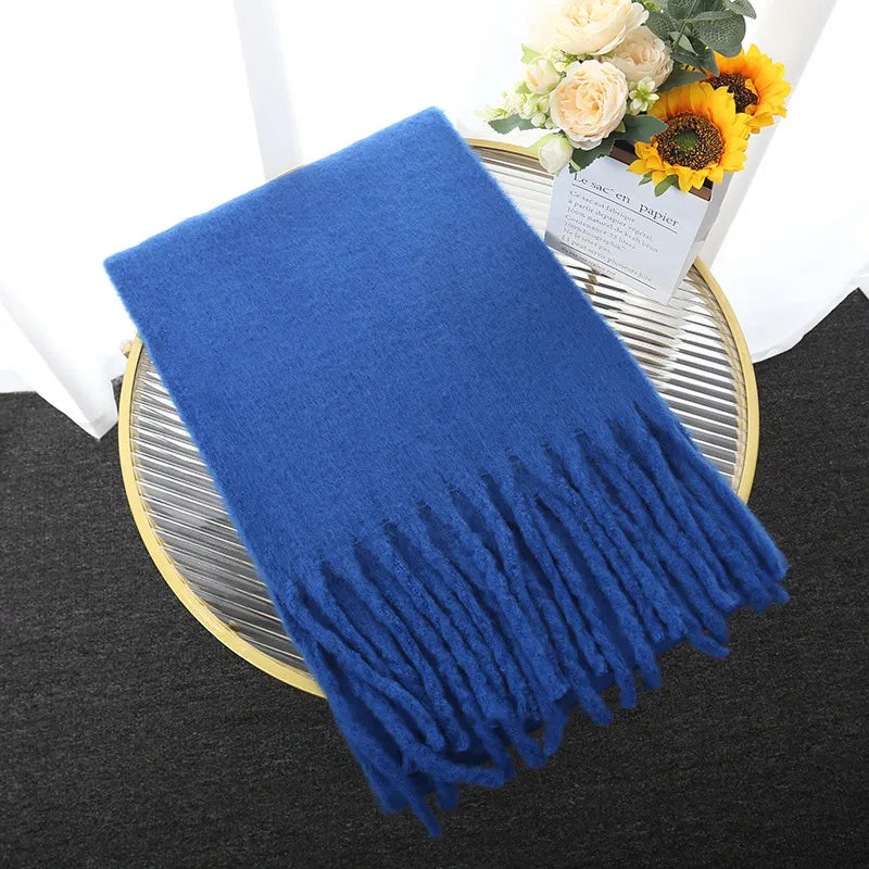 Thick Scarf – Thick Wool Cashmere-Style Scarf for Women for Winter-Myra Lina