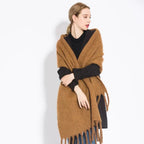 Thick Scarf – Thick Wool Cashmere-Style Scarf for Women for Winter-Myra Lina