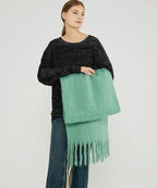 Thick Scarf – Thick Wool Cashmere-Style Scarf for Women for Winter-Myra Lina