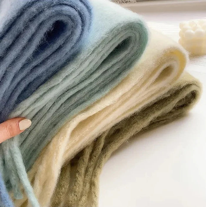 Thick Scarf – Thick Wool Cashmere-Style Scarf for Women for Winter-Myra Lina