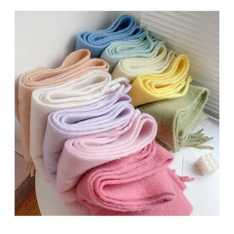 Thick Scarf – Thick Wool Cashmere-Style Scarf for Women for Winter-Myra Lina